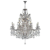 Asfour Crystal - Maria Theresa Chandelier - 13 Bulbs - Chrome - Pendeloque Clear